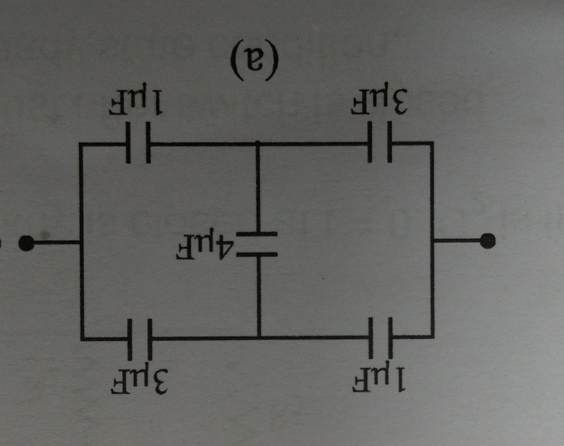 Question image for I m not able to calculate the eq capacitance. Is